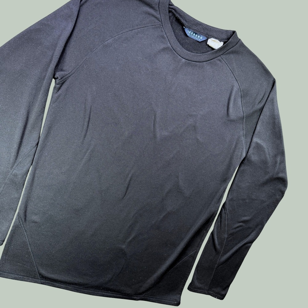 Iceburg Base Layer Top Men XL Black Long Sleeve Crewneck Thermal Gorpcore Active